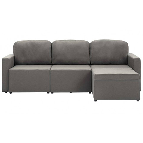 Rozkładana sofa z tkaniny taupe Lanpara 4Q