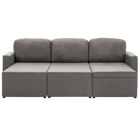 Rozkładana sofa z tkaniny taupe Lanpara 4Q