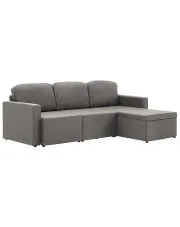 Rozkładana sofa modułowa taupe tkanina - Lanpara 4Q