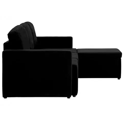 Rozkładana sofa z tkaniny czarna Lanpara 4Q