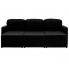 Rozkładana sofa z tkaniny czarna Lanpara 4Q