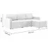 Rozkładana sofa z ekoskóry biała Lanpara 4Q