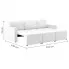 Rozkładana sofa z ekoskóry biała Lanpara 4Q