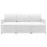 Rozkładana sofa z ekoskóry biała Lanpara 4Q