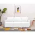 Rozkładana sofa z ekoskóry biała Lanpara 4Q