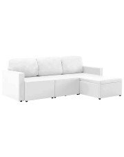 Rozkładana sofa modułowa biała - Lanpara 4Q w sklepie Edinos.pl