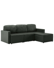 Rozkładana sofa modułowa szara - Lanpara 4Q w sklepie Edinos.pl