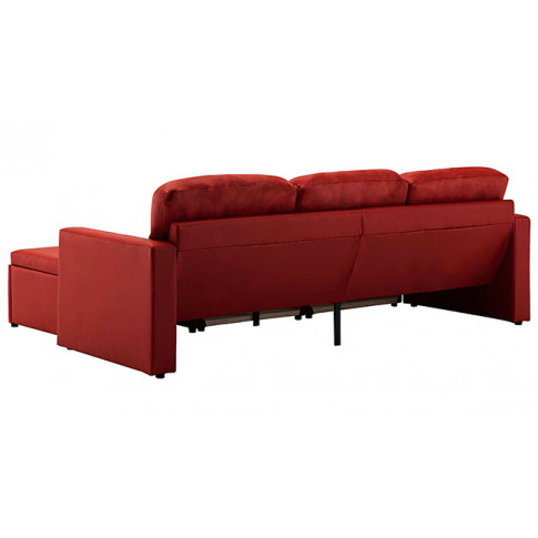 Rozkładana sofa z ekoskóry bordowa Lanpara 4Q