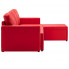 Rozkładana sofa z ekoskóry czerwona Lanpara 4Q