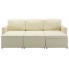 Rozkładana sofa z ekoskóry jasnokremowa Lanpara 4Q
