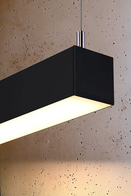 Czarna lampa wisząca z modułem LED J814-Noria