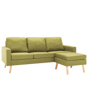 3-osobowa zielona sofa z podnóżkiem - Eroa 4Q w sklepie Edinos.pl
