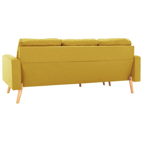 3-osobowa żółta sofa Eroa 4Q z podnóżkiem