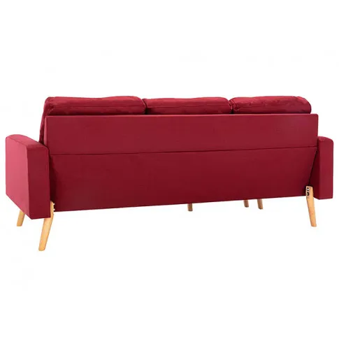 3-osobowa czerwona sofa Eroa 4Q z podnóżkiem 