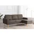 3-osobowa taupe sofa Eroa 4Q z podnóżkiem