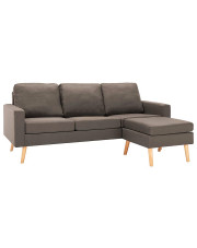 3-osobowa sofa z podnóżkiem taupe - Eroa 4Q w sklepie Edinos.pl