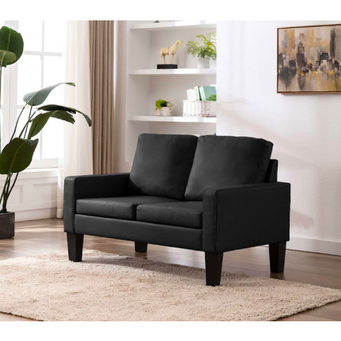 Czarna sofa Clorins 2X wizualizacja