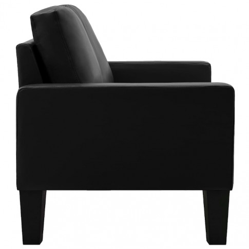 Czarna tapicerowana sofa Clorins 2X