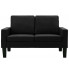 Czarna tapicerowana sofa do salonu Clorins 2X