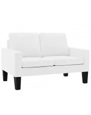 Biała tapicerowana sofa 2-osobowa - Clorins 2X