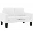 Biała tapicerowana sofa 2-osobowa - Clorins 2X