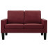 Bordowa nowoczesna sofa Clorins 2X