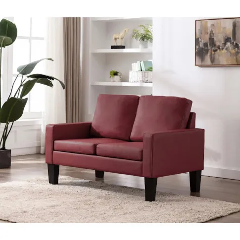 Bordowa sofa Clorins 2X wizualizacja