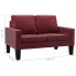 Bordowa sofa Clorins 2X wymiary