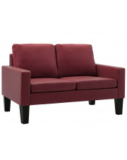 Minimalistyczna bordowa sofa - Clorins 2X w sklepie Edinos.pl