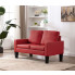 Czerwona sofa Clorins 2X wizualizacja