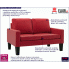 Czerwona sofa do salonu Clorins 2X