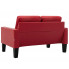 Czerwona sofa tapicerowana Clorins 2X