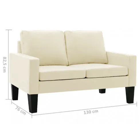 Kremowa sofa Clorins 2X wymiary