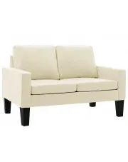 Kremowa sofa nowoczesna z ekoskóry - Clorins 2X w sklepie Edinos.pl