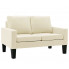 Kremowa sofa nowoczesna z ekoskóry - Clorins 2X