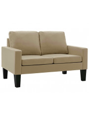 Dwuosobowa sofa w kolorze cappuccino - Clorins 2X w sklepie Edinos.pl