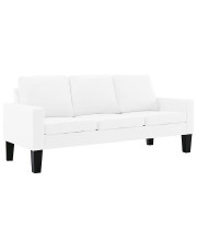 3-osobowa biała sofa z ekoskóry - Zuria 3Q w sklepie Edinos.pl