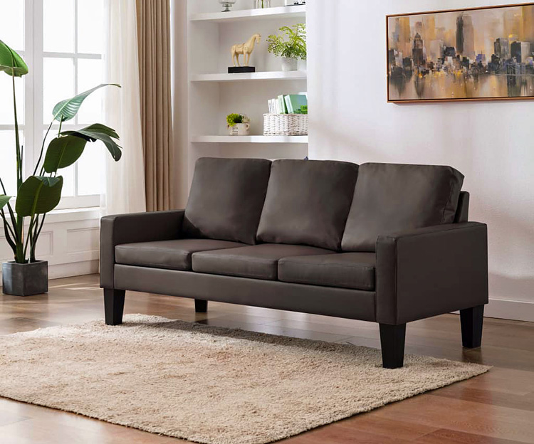 Produkt Brązowa tapicerowana sofa do salonu - Clorins 3X - zdjęcie numer 2