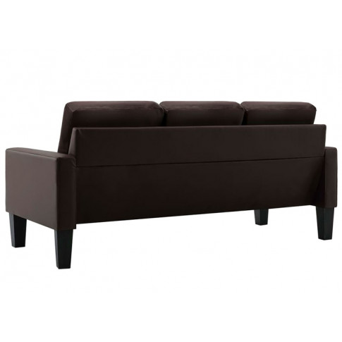 Brązowa sofa z drewnianymi nogami Clorins 3X