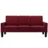 Bordowa sofa 3 osobowa Clorins 3X