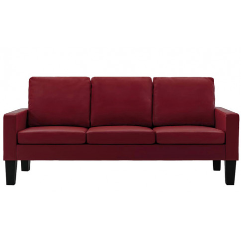 Bordowa sofa 3 osobowa Clorins 3X