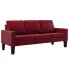Bordowa nowoczesna tapicerowana sofa - Clorins 3X