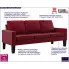 Bordowa sofa do salonu Clorins