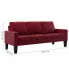 Bordowa sofa z drewnianymi nogami Clorins 3X