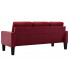 Bordowa sofa z poduszkami Clorins 3X