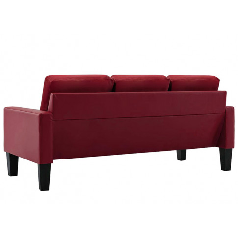Bordowa sofa z poduszkami Clorins 3X