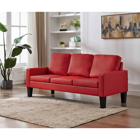 Czerwona sofa Clorins 3X wizualizacja
