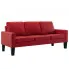Czerwona sofa minimalistyczna - Clorins 3X