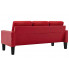 Czerwona tapicerowana sofa Clorins 3X