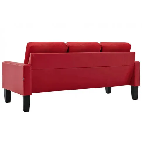 Czerwona tapicerowana sofa Clorins 3X